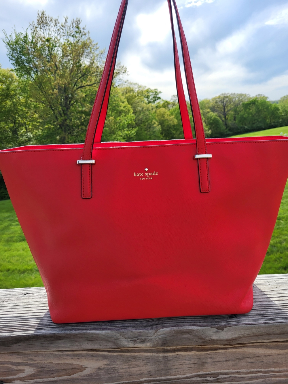 kate spade New York Red Tote Bag